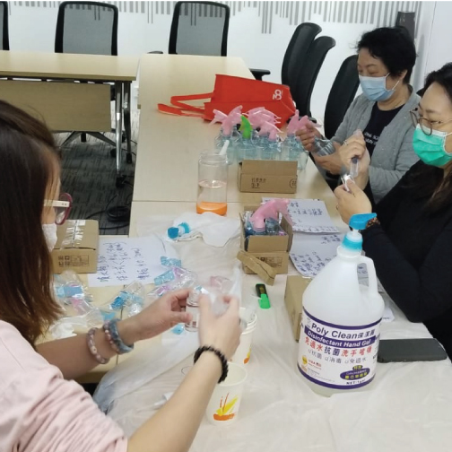 Alcohol-based hand sanitizers for every staff